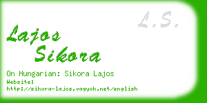 lajos sikora business card